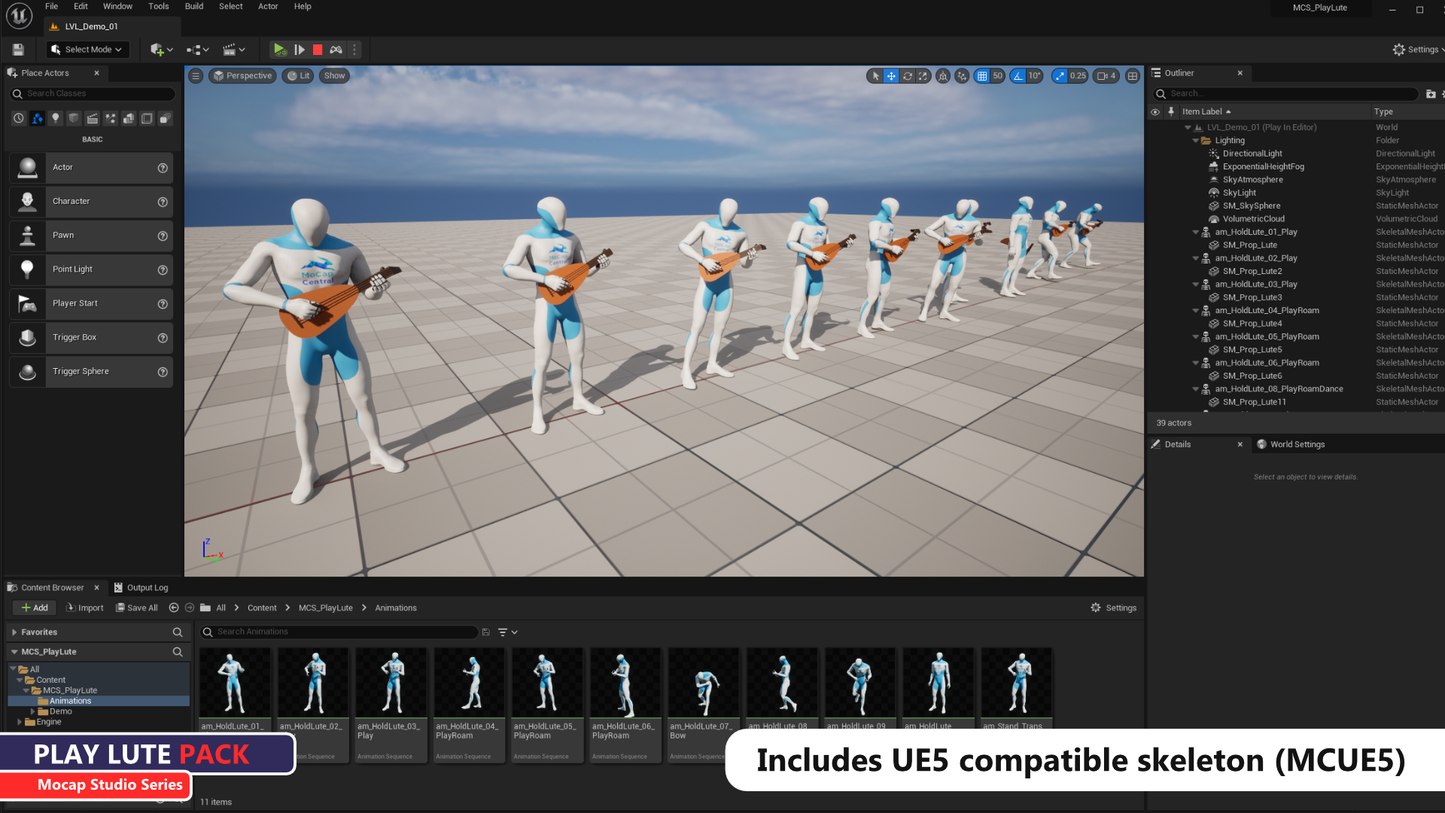 Animation Pack - Play Lute Pack