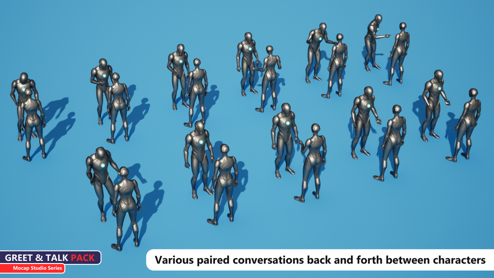 Talk Pack Greet & Talk Pack - 134 Paired NPC Conversation Animations for Unreal ...