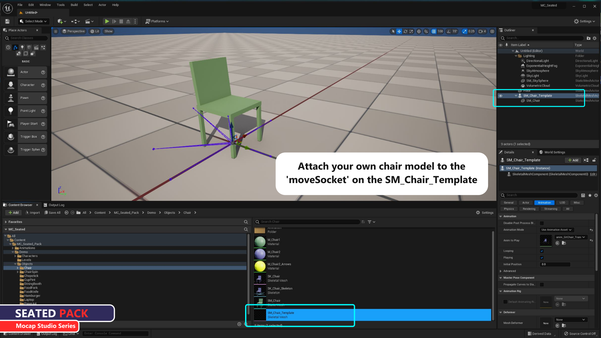 Mocap Animation Software Animation Pack - Seated – MoCap Central